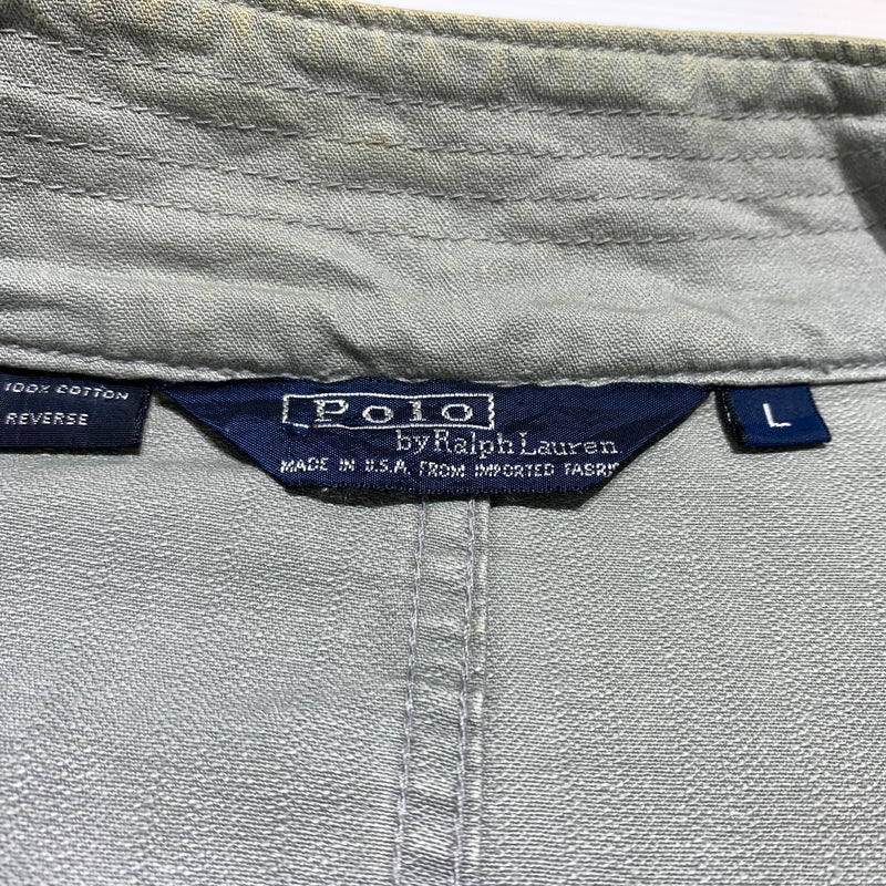 【現状渡し品】【メンズ】 POLO RALPH LAUREN ポロ・ラルフローレン 80-90's MILITARY JACKET MADE IN USA VINTAGE 80-90年代 ミリタリージャケット アウター USA製 ヴィンテージ 147-260626-ko-07-tei サイズ：L カラー：グレー 万代Net店