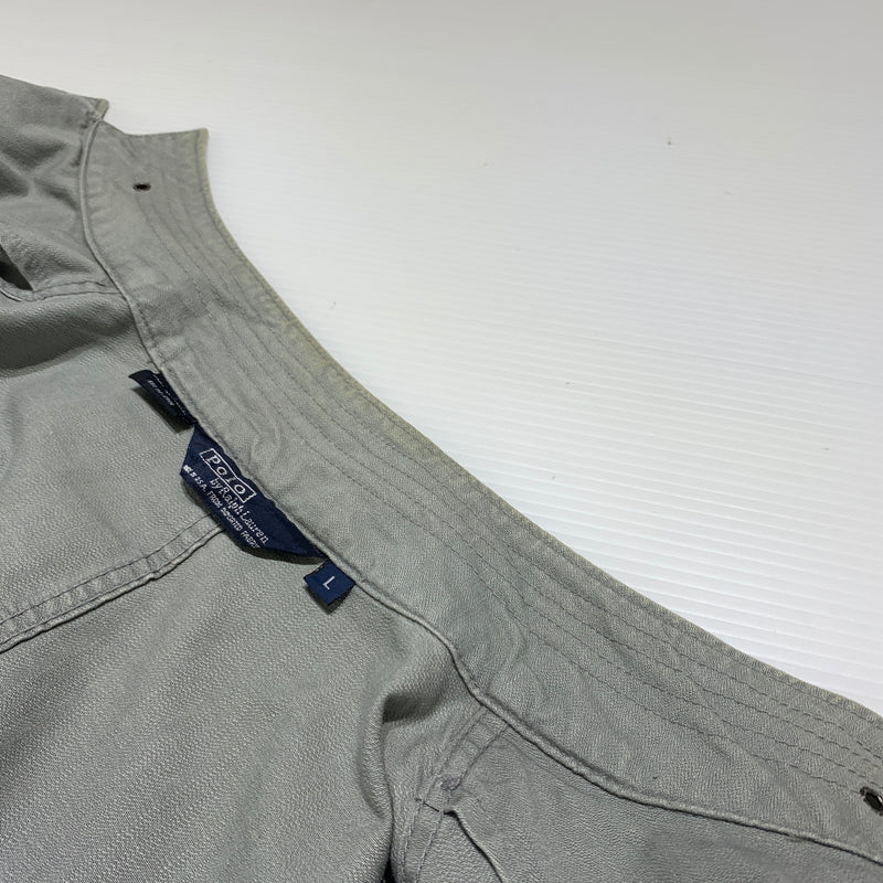 【現状渡し品】【メンズ】 POLO RALPH LAUREN ポロ・ラルフローレン 80-90's MILITARY JACKET MADE IN USA VINTAGE 80-90年代 ミリタリージャケット アウター USA製 ヴィンテージ 147-260626-ko-07-tei サイズ：L カラー：グレー 万代Net店