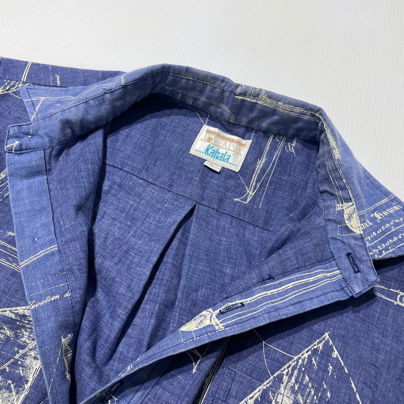 【現状渡し品】【メンズ】 KAHARA カハラ ALOHA SHIRT アロハ シャツ 半袖 トップス 145-260723-sa-11-tei サイズ：L カラー：総柄 万代Net店