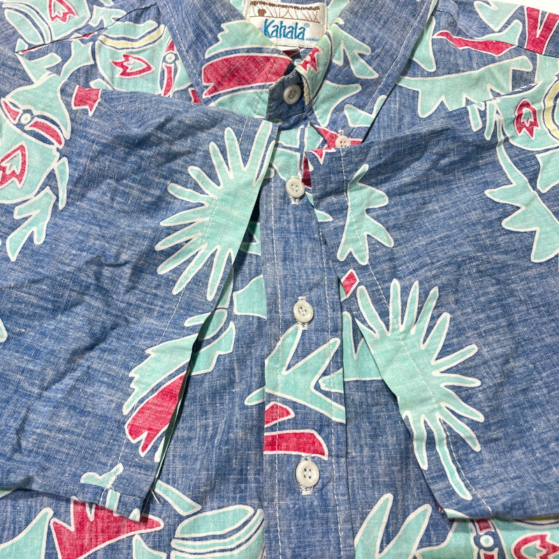 【中古品】【メンズ】 KAHARA カハラ ALOHA SHIRT アロハ シャツ 半袖 トップス 145-260723-sa-14-tei サイズ：L カラー：総柄 万代Net店