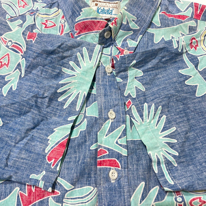 【中古品】【メンズ】 KAHARA カハラ ALOHA SHIRT アロハ シャツ 半袖 トップス 145-260723-sa-14-tei サイズ：L カラー：総柄 万代Net店