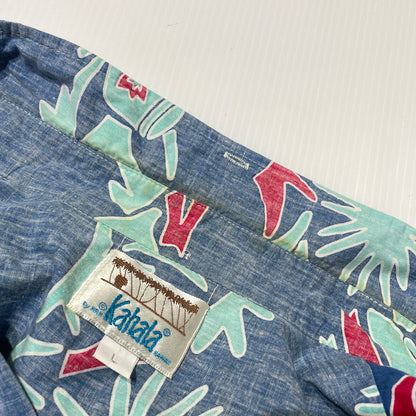 【中古品】【メンズ】 KAHARA カハラ ALOHA SHIRT アロハ シャツ 半袖 トップス 145-260723-sa-14-tei サイズ：L カラー：総柄 万代Net店
