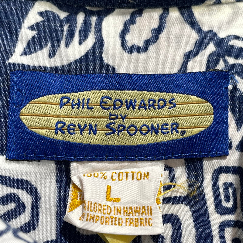【中古品】【メンズ】 PHIL EDWARDS BY REYN SPOONER フィルエドワーズバイレインスプーナー 90S アロハシャツ 145-260818-nm-85-tei サイズ：L カラー：ブルー系 万代Net店