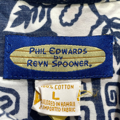 【中古品】【メンズ】 PHIL EDWARDS BY REYN SPOONER フィルエドワーズバイレインスプーナー 90S アロハシャツ 145-260818-nm-85-tei サイズ：L カラー：ブルー系 万代Net店
