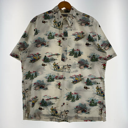 【現状渡し品】【メンズ】 REYN SPOONER レインスプーナー 90's ALOHA SHIRT 90年代 アロハ シャツ 半袖 トップス ハーフボタン 145-260716-ko-08-tei サイズ：L カラー：総柄 万代Net店