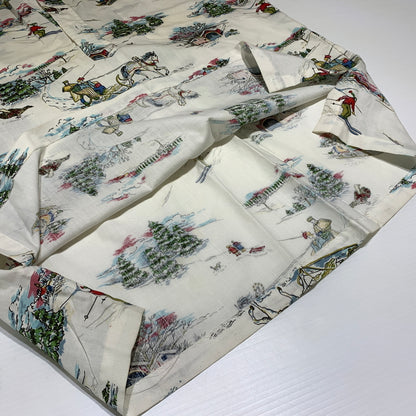 【現状渡し品】【メンズ】 REYN SPOONER レインスプーナー 90's ALOHA SHIRT 90年代 アロハ シャツ 半袖 トップス ハーフボタン 145-260716-ko-08-tei サイズ：L カラー：総柄 万代Net店