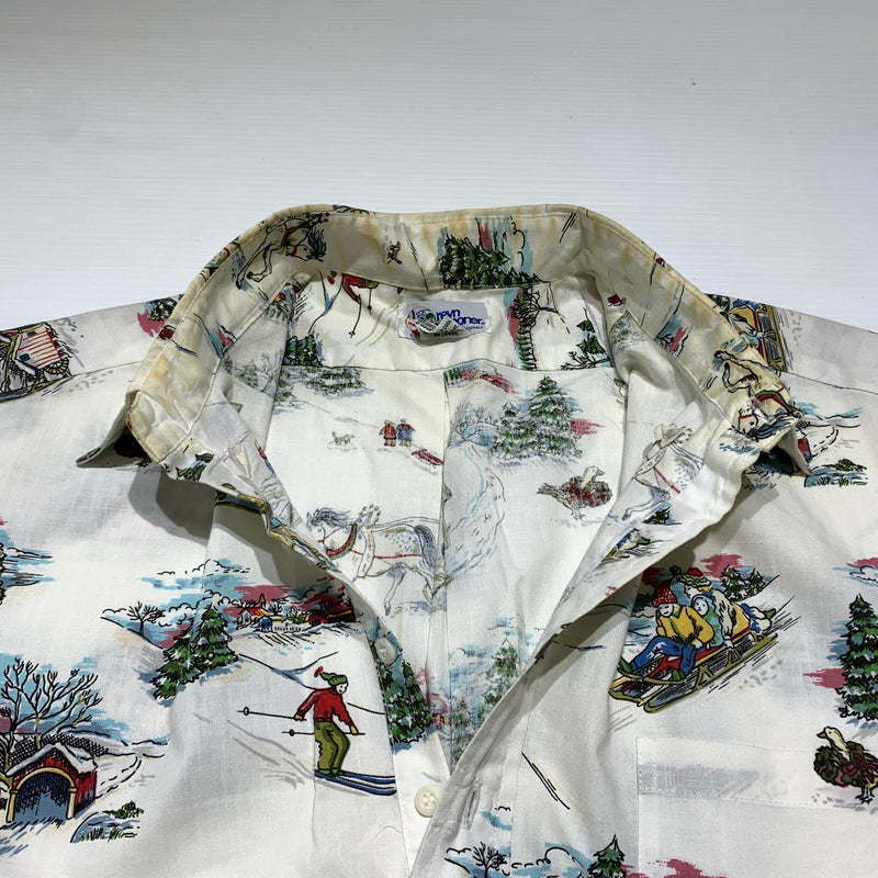 【現状渡し品】【メンズ】 REYN SPOONER レインスプーナー 90's ALOHA SHIRT 90年代 アロハ シャツ 半袖 トップス ハーフボタン 145-260716-ko-08-tei サイズ：L カラー：総柄 万代Net店