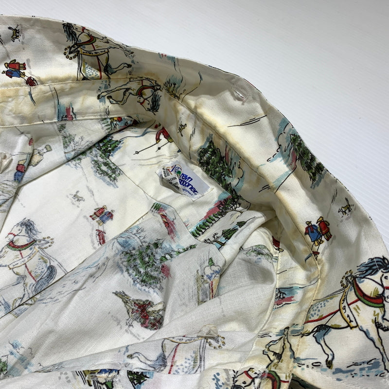 【現状渡し品】【メンズ】 REYN SPOONER レインスプーナー 90's ALOHA SHIRT 90年代 アロハ シャツ 半袖 トップス ハーフボタン 145-260716-ko-08-tei サイズ：L カラー：総柄 万代Net店