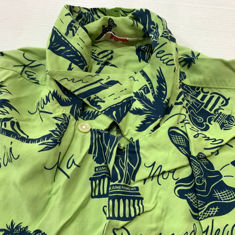 【中古品】【メンズ】 PEARL DIVER パールダイバー 90's RAYON S/S SHIRT 90年代 レーヨン ショートスリーブ シャツ 半袖 トップス ボタンダウン 145-260626-ko-15-tei サイズ：L カラー：総柄 万代Net店