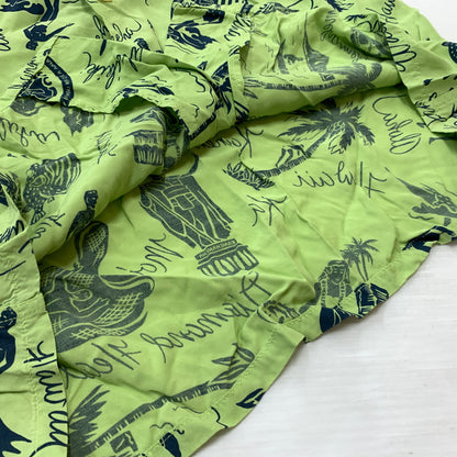 【中古品】【メンズ】 PEARL DIVER パールダイバー 90's RAYON S/S SHIRT 90年代 レーヨン ショートスリーブ シャツ 半袖 トップス ボタンダウン 145-260626-ko-15-tei サイズ：L カラー：総柄 万代Net店