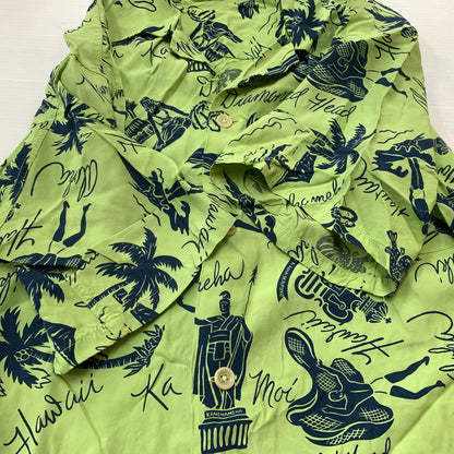 【中古品】【メンズ】 PEARL DIVER パールダイバー 90's RAYON S/S SHIRT 90年代 レーヨン ショートスリーブ シャツ 半袖 トップス ボタンダウン 145-260626-ko-15-tei サイズ：L カラー：総柄 万代Net店