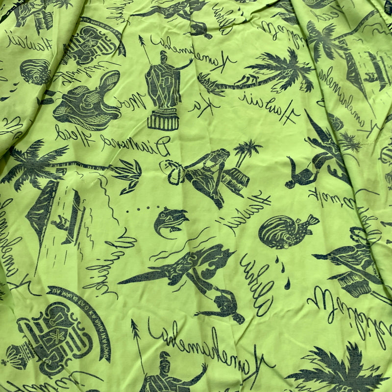 【中古品】【メンズ】 PEARL DIVER パールダイバー 90's RAYON S/S SHIRT 90年代 レーヨン ショートスリーブ シャツ 半袖 トップス ボタンダウン 145-260626-ko-15-tei サイズ：L カラー：総柄 万代Net店