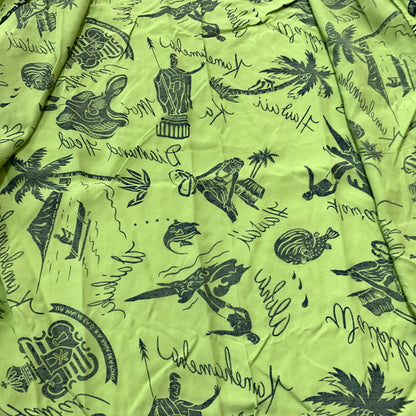 【中古品】【メンズ】 PEARL DIVER パールダイバー 90's RAYON S/S SHIRT 90年代 レーヨン ショートスリーブ シャツ 半袖 トップス ボタンダウン 145-260626-ko-15-tei サイズ：L カラー：総柄 万代Net店