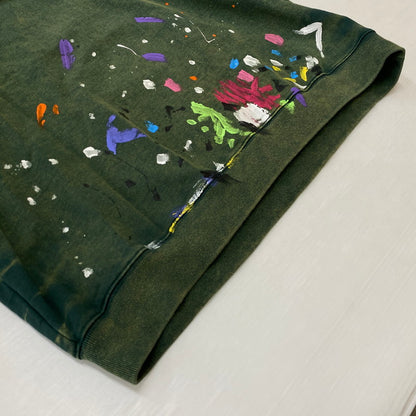 【中古品】【メンズ】 GALLERY DEPT. ギャラリーデプト×LANVIN ランバン 別注 コラボ LOGOS PRINTED HOODIE ロゴ プリント フーディー トップス プルオーバーパーカー 142-260629-ss-05-tei サイズ：XL カラー：グリーン 万代Net店