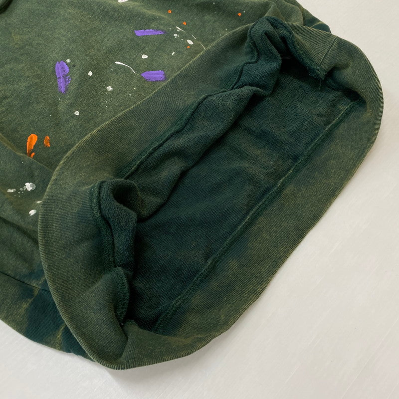 【中古品】【メンズ】 GALLERY DEPT. ギャラリーデプト×LANVIN ランバン 別注 コラボ LOGOS PRINTED HOODIE ロゴ プリント フーディー トップス プルオーバーパーカー 142-260629-ss-05-tei サイズ：XL カラー：グリーン 万代Net店