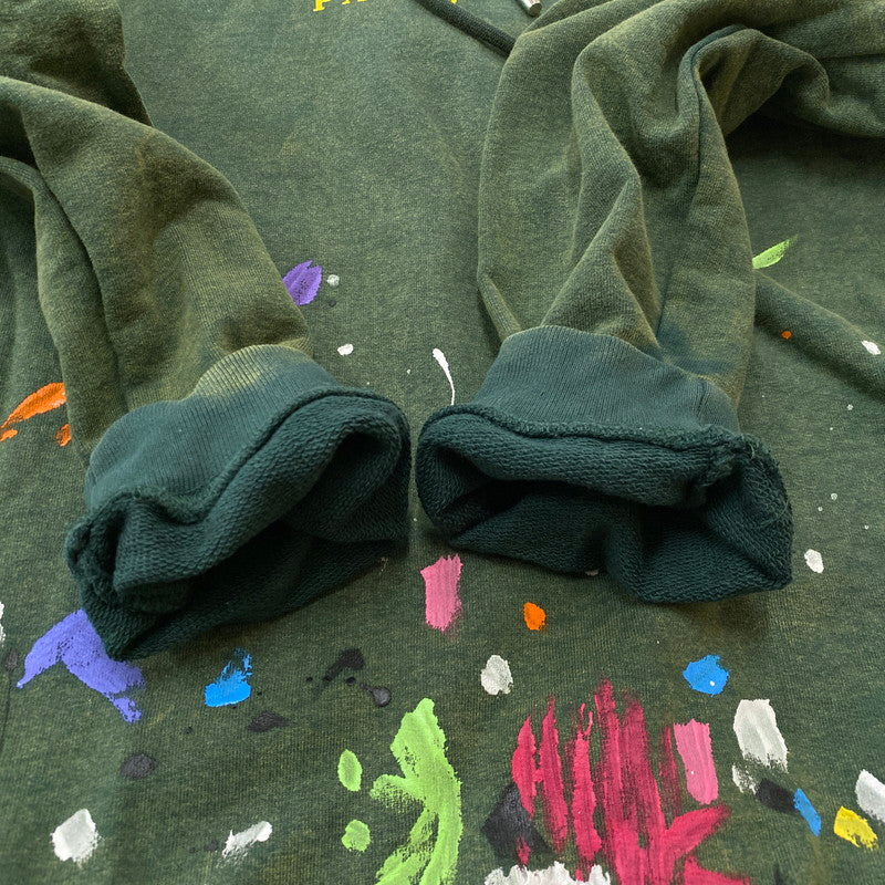 【中古品】【メンズ】 GALLERY DEPT. ギャラリーデプト×LANVIN ランバン 別注 コラボ LOGOS PRINTED HOODIE ロゴ プリント フーディー トップス プルオーバーパーカー 142-260629-ss-05-tei サイズ：XL カラー：グリーン 万代Net店
