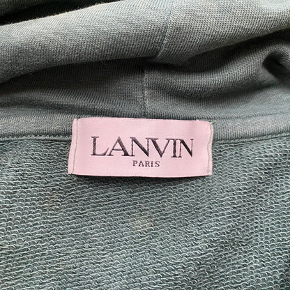 【中古品】【メンズ】 GALLERY DEPT. ギャラリーデプト×LANVIN ランバン 別注 コラボ LOGOS PRINTED HOODIE ロゴ プリント フーディー トップス プルオーバーパーカー 142-260629-ss-05-tei サイズ：XL カラー：グリーン 万代Net店