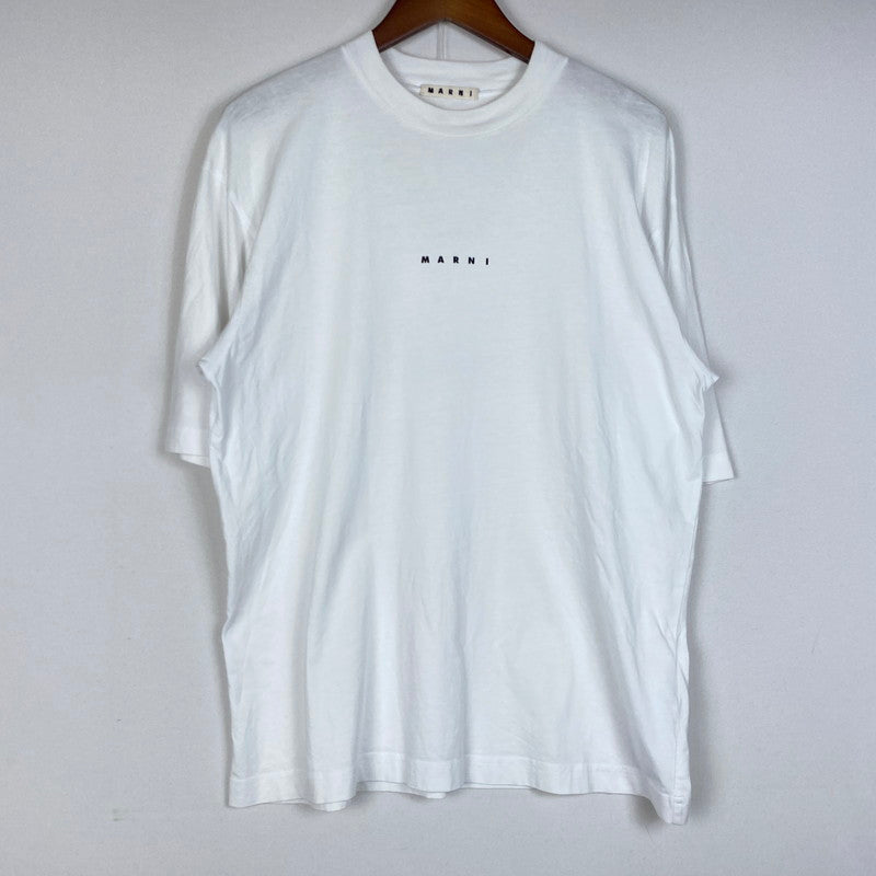 【中古品】【メンズ】 MARNI マルニ PRINTED LOGO S/S TEE HUMU0223P1 USCS87 プリントロゴ ショートスリーブTシャツ 半袖トップス 141-260629-ss-02-tei サイズ：46 カラー：ホワイト 万代Net店
