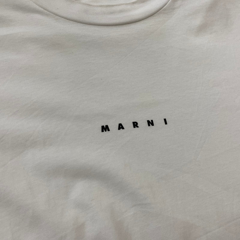 【中古品】【メンズ】 MARNI マルニ PRINTED LOGO S/S TEE HUMU0223P1 USCS87 プリントロゴ ショートスリーブTシャツ 半袖トップス 141-260629-ss-02-tei サイズ：46 カラー：ホワイト 万代Net店