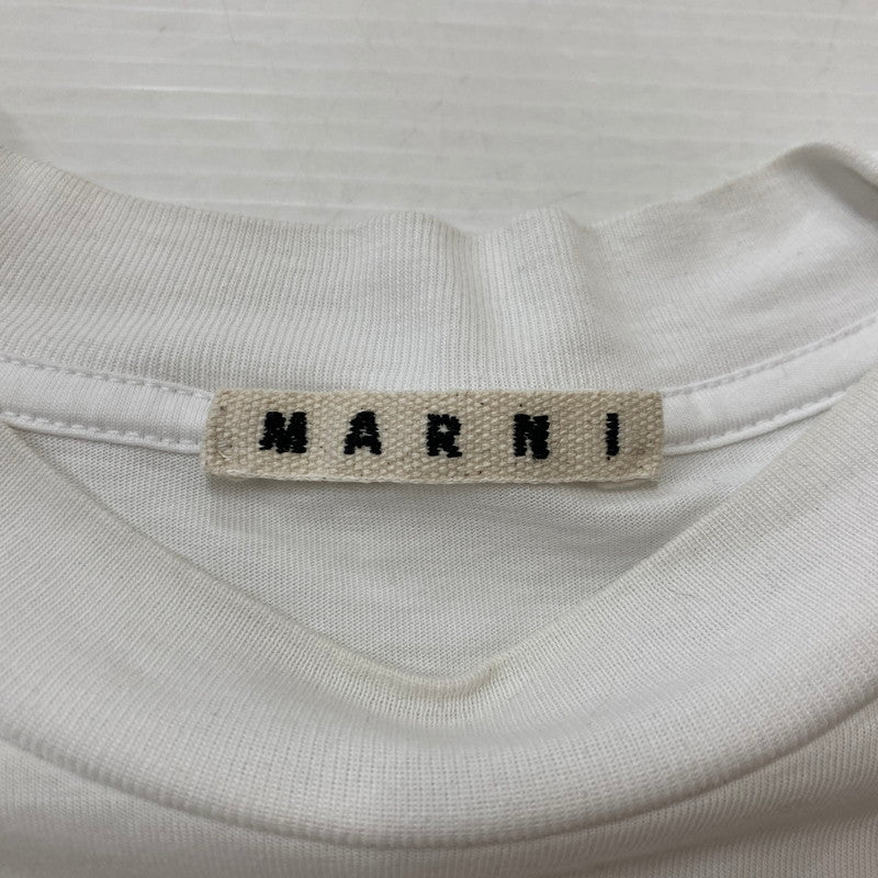 【中古品】【メンズ】 MARNI マルニ PRINTED LOGO S/S TEE HUMU0223P1 USCS87 プリントロゴ ショートスリーブTシャツ 半袖トップス 141-260629-ss-02-tei サイズ：46 カラー：ホワイト 万代Net店