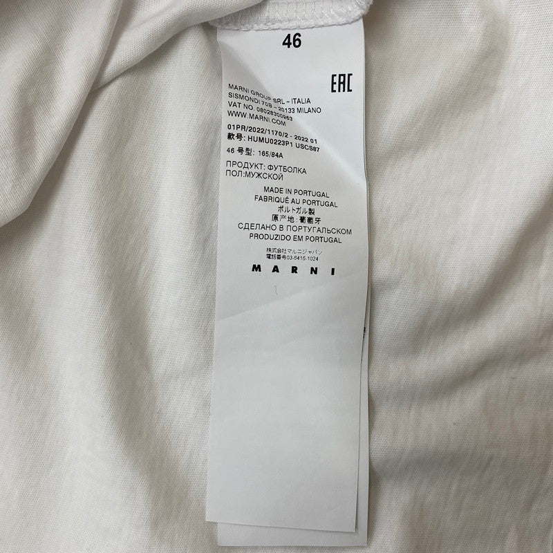 【中古品】【メンズ】 MARNI マルニ PRINTED LOGO S/S TEE HUMU0223P1 USCS87 プリントロゴ ショートスリーブTシャツ 半袖トップス 141-260629-ss-02-tei サイズ：46 カラー：ホワイト 万代Net店