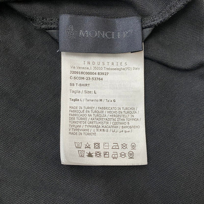 【中古品】【メンズ】 MONCLER モンクレール S/S T-SHIRT J20918C00004 83927 ショートスリーブ Tシャツ 半袖トップス 141-260629-ss-03-tei サイズ：L カラー：ブラック 万代Net店