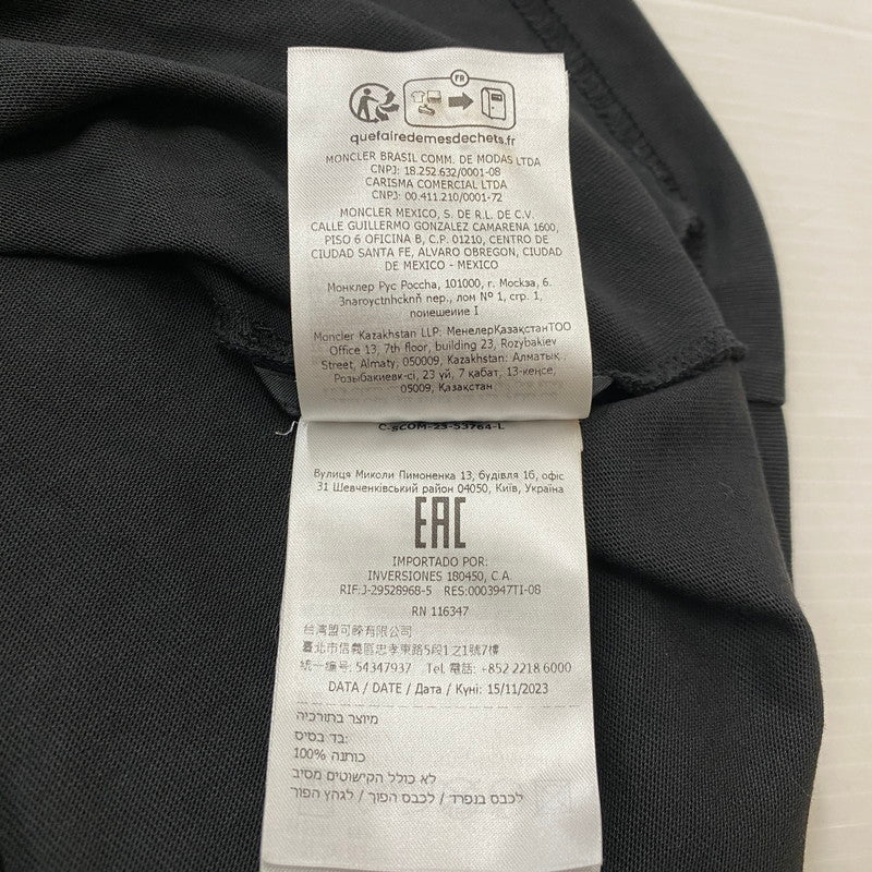 【中古品】【メンズ】 MONCLER モンクレール S/S T-SHIRT J20918C00004 83927 ショートスリーブ Tシャツ 半袖トップス 141-260629-ss-03-tei サイズ：L カラー：ブラック 万代Net店