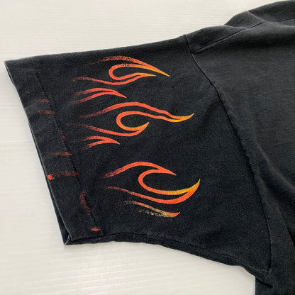 【現状渡し品】【メンズ】 HARLEY-DAVIDSON ハーレーダビッドソン V2 ENGINE FLAME S/S TEE V2 エンジン ショートスリーブTシャツ 半袖トップス 145-260629-ss-04-tei サイズ：XL カラー：ブラック 万代Net店