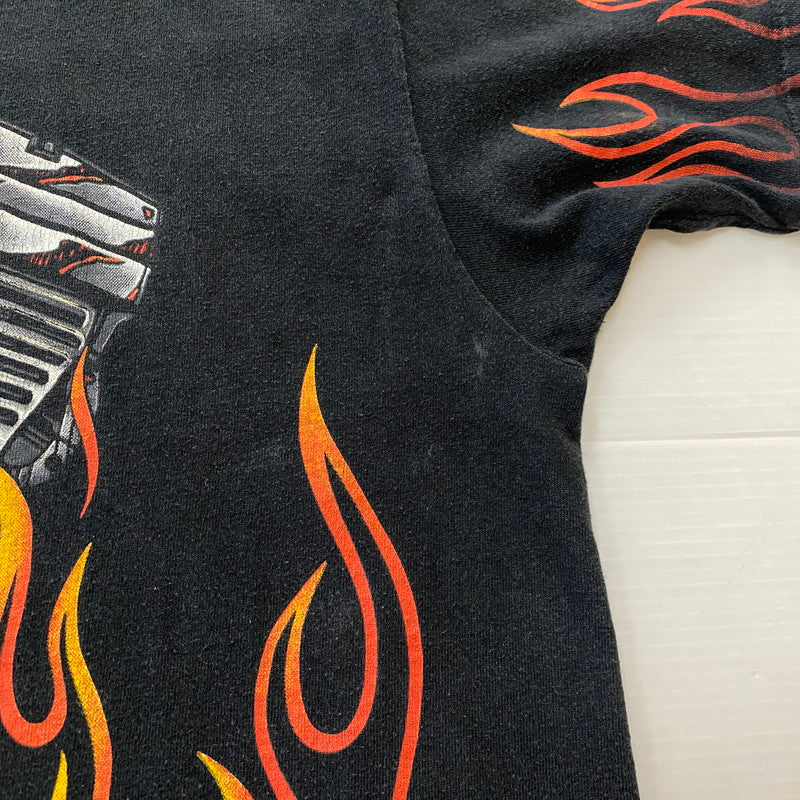 【現状渡し品】【メンズ】 HARLEY-DAVIDSON ハーレーダビッドソン V2 ENGINE FLAME S/S TEE V2 エンジン ショートスリーブTシャツ 半袖トップス 145-260629-ss-04-tei サイズ：XL カラー：ブラック 万代Net店