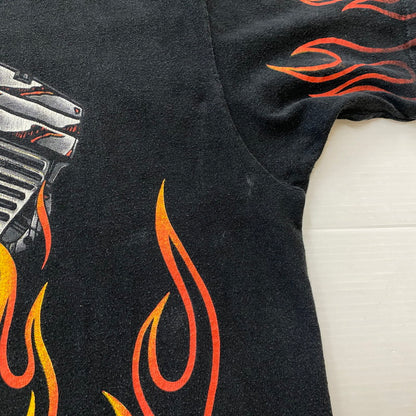 【現状渡し品】【メンズ】 HARLEY-DAVIDSON ハーレーダビッドソン V2 ENGINE FLAME S/S TEE V2 エンジン ショートスリーブTシャツ 半袖トップス 145-260629-ss-04-tei サイズ：XL カラー：ブラック 万代Net店