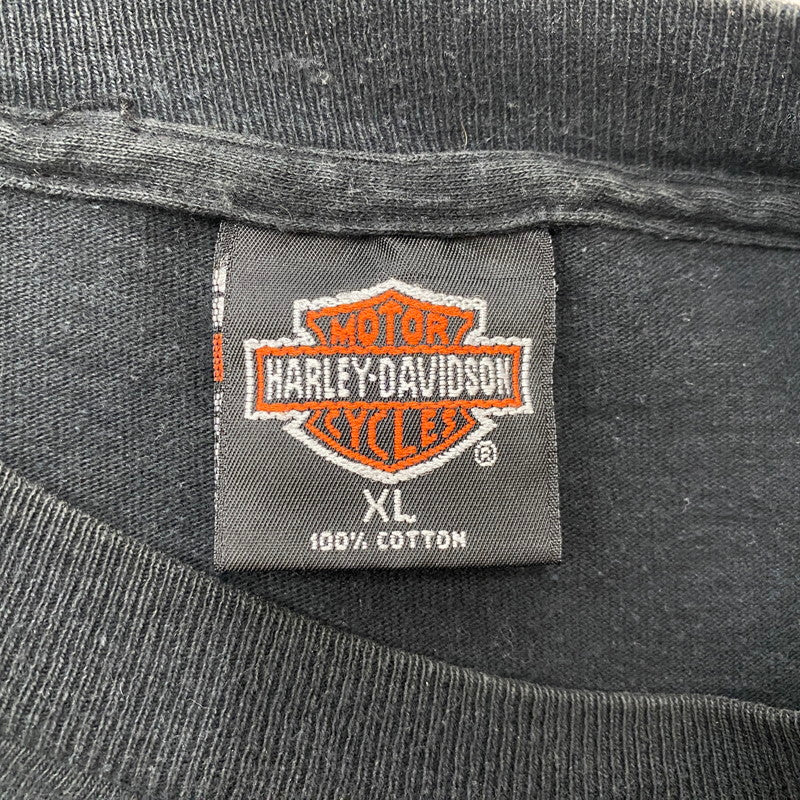【現状渡し品】【メンズ】 HARLEY-DAVIDSON ハーレーダビッドソン V2 ENGINE FLAME S/S TEE V2 エンジン ショートスリーブTシャツ 半袖トップス 145-260629-ss-04-tei サイズ：XL カラー：ブラック 万代Net店
