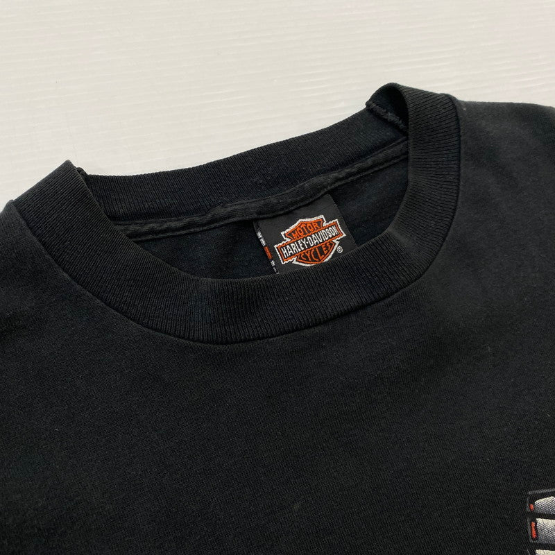【現状渡し品】【メンズ】 HARLEY-DAVIDSON ハーレーダビッドソン V2 ENGINE FLAME S/S TEE V2 エンジン ショートスリーブTシャツ 半袖トップス 145-260629-ss-04-tei サイズ：XL カラー：ブラック 万代Net店