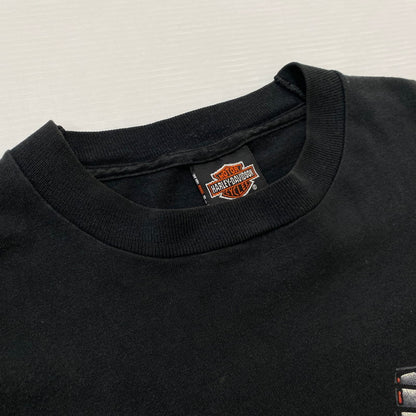 【現状渡し品】【メンズ】 HARLEY-DAVIDSON ハーレーダビッドソン V2 ENGINE FLAME S/S TEE V2 エンジン ショートスリーブTシャツ 半袖トップス 145-260629-ss-04-tei サイズ：XL カラー：ブラック 万代Net店