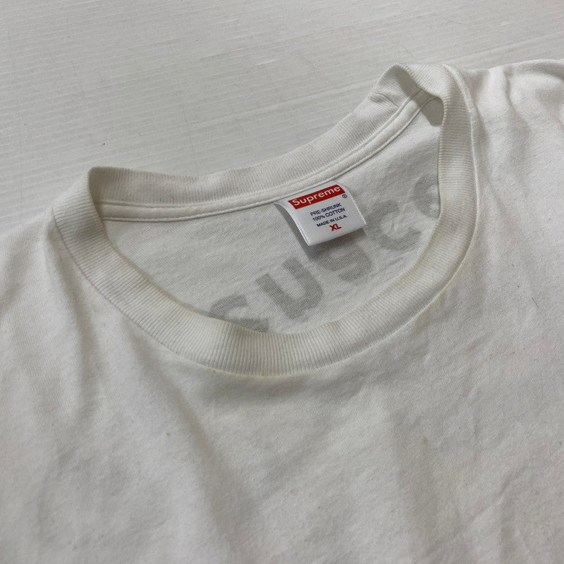【現状渡し品】【メンズ】 Supreme シュプリーム 21SS SPIRAL S/S TEE スパイラル ショートスリーブTシャツ 半袖トップス 149-260629-ss-01-tei サイズ：XL カラー：ホワイト 万代Net店