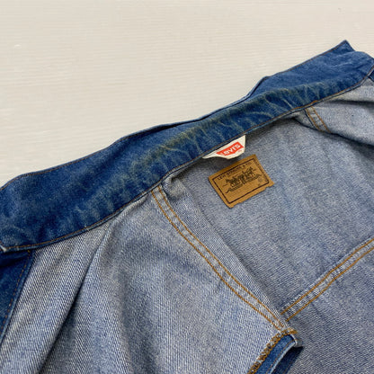【現状渡し品】【メンズ】 Levi's リーバイス DENIM VEST MADE IN FRANCE 70503-0217 デニム ベスト アウター フランス製 ボタン裏刻印276 145-260629-ss-06-tei サイズ：48 カラー：インディゴ 万代Net店