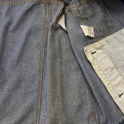 【現状渡し品】【メンズ】 Levi's リーバイス DENIM VEST MADE IN FRANCE 70503-0217 デニム ベスト アウター フランス製 ボタン裏刻印276 145-260629-ss-06-tei サイズ：48 カラー：インディゴ 万代Net店