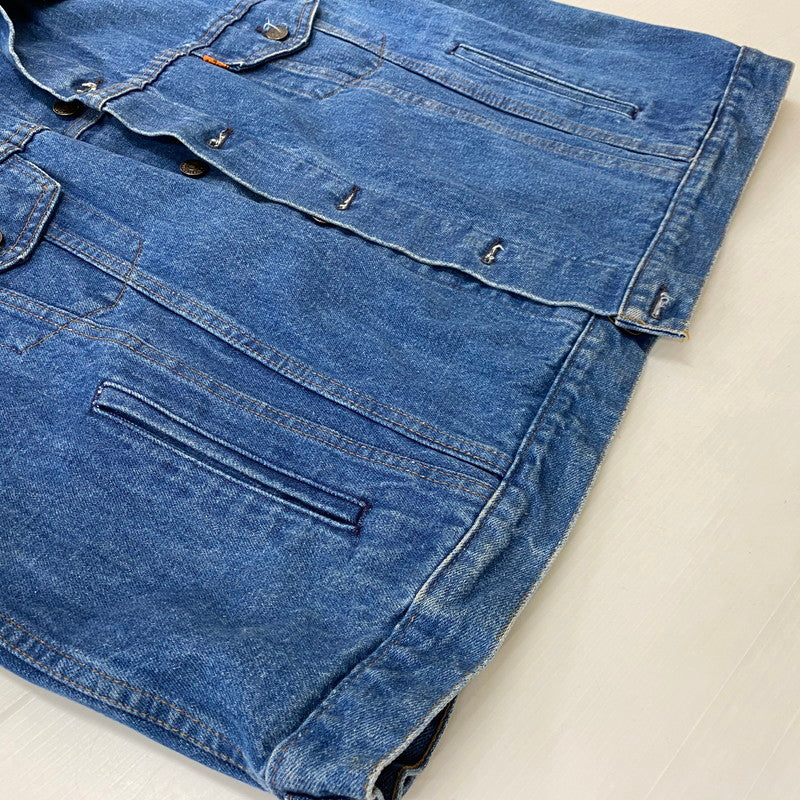 【現状渡し品】【メンズ】 Levi's リーバイス DENIM VEST MADE IN FRANCE 70503-0217 デニム ベスト アウター フランス製 ボタン裏刻印276 145-260629-ss-06-tei サイズ：48 カラー：インディゴ 万代Net店