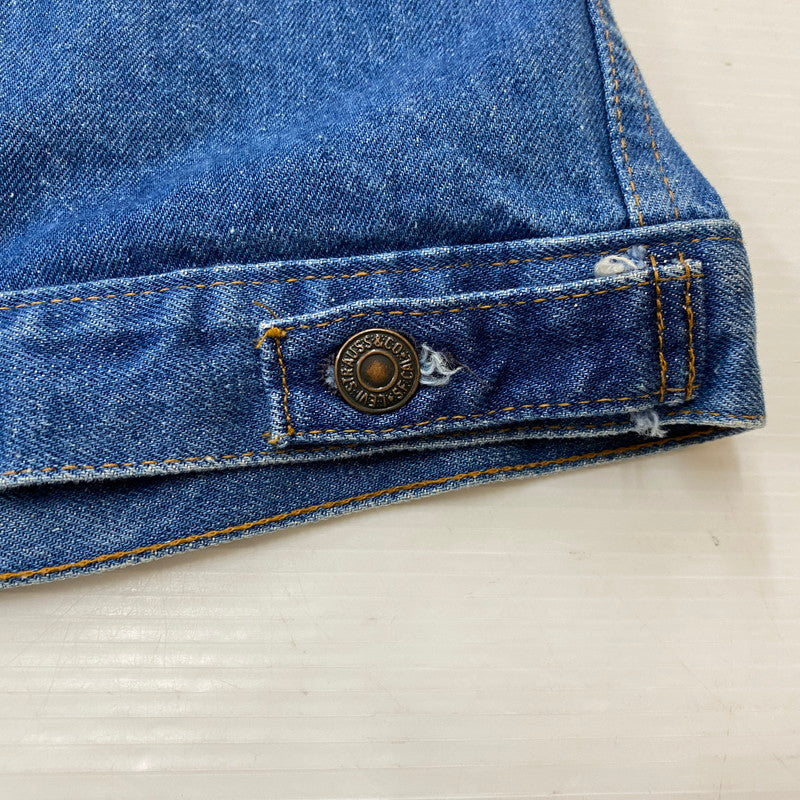 【現状渡し品】【メンズ】 Levi's リーバイス DENIM VEST MADE IN FRANCE 70503-0217 デニム ベスト アウター フランス製 ボタン裏刻印276 145-260629-ss-06-tei サイズ：48 カラー：インディゴ 万代Net店