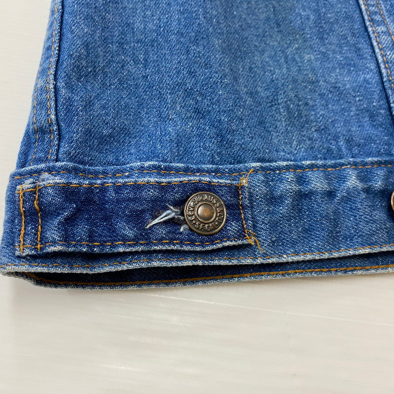 【現状渡し品】【メンズ】 Levi's リーバイス DENIM VEST MADE IN FRANCE 70503-0217 デニム ベスト アウター フランス製 ボタン裏刻印276 145-260629-ss-06-tei サイズ：48 カラー：インディゴ 万代Net店