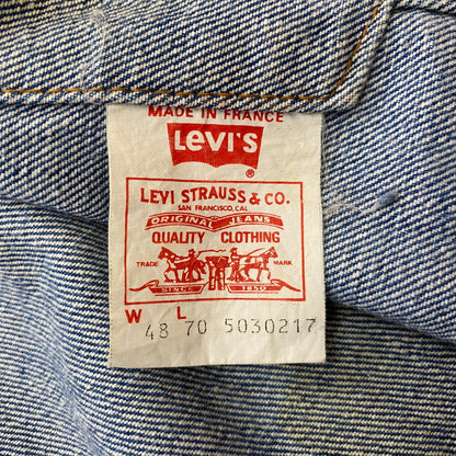 【現状渡し品】【メンズ】 Levi's リーバイス DENIM VEST MADE IN FRANCE 70503-0217 デニム ベスト アウター フランス製 ボタン裏刻印276 145-260629-ss-06-tei サイズ：48 カラー：インディゴ 万代Net店