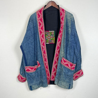 【中古品】【メンズ】 UNKNOWN HMONG BATIK HAORI モンろうけつ染め 羽織り アウター 145-260626-sa-10-tei サイズ：不明 万代Net店