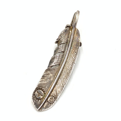 【中古品】【メンズ】 TADY&KING タディアンドキング 特大爪SVフェザー K18フェザー イーグル アクセサリー ペンダントトップ 右向き 191-260724-ko-02-tei カラー：シルバー/ゴールド 万代Net店