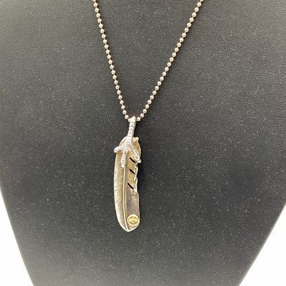 【中古品】【メンズ】 TADY&KING タディアンドキング 特大爪SVフェザー K18フェザー イーグル アクセサリー ペンダントトップ 右向き 191-260724-ko-02-tei カラー：シルバー/ゴールド 万代Net店
