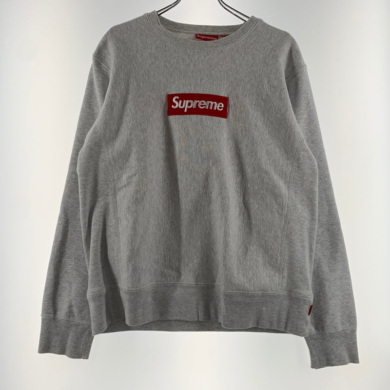 【中古品】【メンズ】 Supreme シュプリーム 18FW BOX LOGO CREWNECK SWEAT ボックス ロゴ クルーネック スウェット トップス トレーナー 149-260626-ko-10-tei サイズ：S カラー：グレー 万代Net店