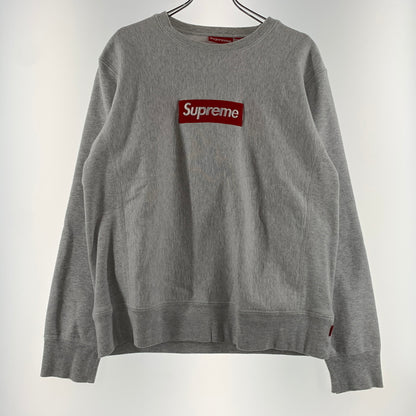 【中古品】【メンズ】 Supreme シュプリーム 18FW BOX LOGO CREWNECK SWEAT ボックス ロゴ クルーネック スウェット トップス トレーナー 149-260626-ko-10-tei サイズ：S カラー：グレー 万代Net店