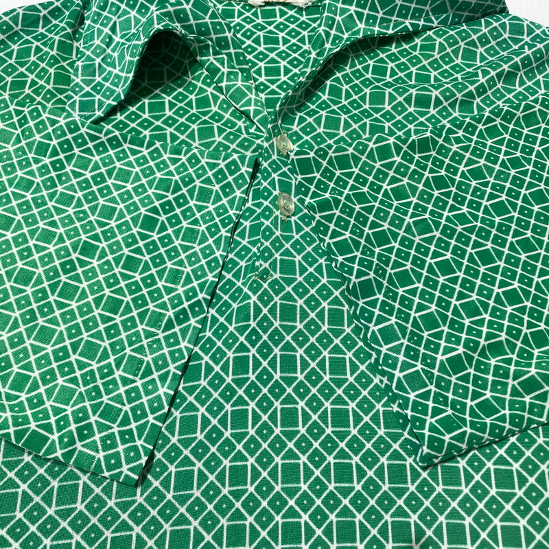 【現状渡し品】【メンズ】 KNITWEAR DI FINI 70’s VINTAGE S/S SHIRT ニットウェア ディ フィニ 70年代 ヴィンテージ ショートスリーブ シャツ 半袖 トップス 145-260723-sa-06-tei サイズ：不明 カラー：総柄 万代Net店
