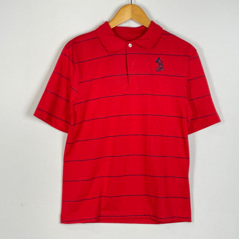 【中古品】【メンズ】 DISNEY ディズニー 70～80's EMBROIDERED POLO SHIRT VINTAGE 70～80年代 刺繍ポロシャツ 半袖 トップス ヴィンテージ 145-260626-sa-01-tei サイズ：S カラー：レッド 万代Net店