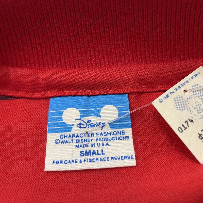 【中古品】【メンズ】 DISNEY ディズニー 70～80's EMBROIDERED POLO SHIRT VINTAGE 70～80年代 刺繍ポロシャツ 半袖 トップス ヴィンテージ 145-260626-sa-01-tei サイズ：S カラー：レッド 万代Net店