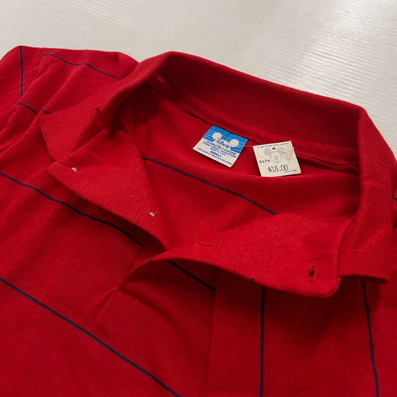 【中古品】【メンズ】 DISNEY ディズニー 70～80's EMBROIDERED POLO SHIRT VINTAGE 70～80年代 刺繍ポロシャツ 半袖 トップス ヴィンテージ 145-260626-sa-01-tei サイズ：S カラー：レッド 万代Net店