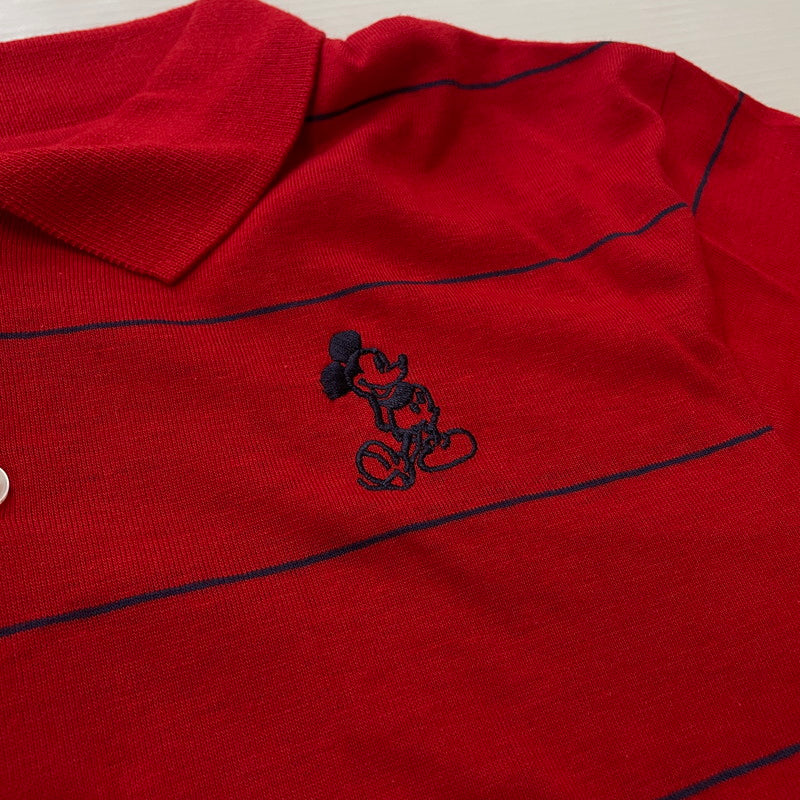 【中古品】【メンズ】 DISNEY ディズニー 70～80's EMBROIDERED POLO SHIRT VINTAGE 70～80年代 刺繍ポロシャツ 半袖 トップス ヴィンテージ 145-260626-sa-01-tei サイズ：S カラー：レッド 万代Net店